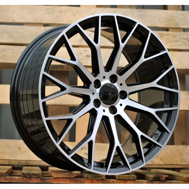 4 jantes 8.5 19 5x112 design Mercedes Fluotournage Noir Brillant Certifié