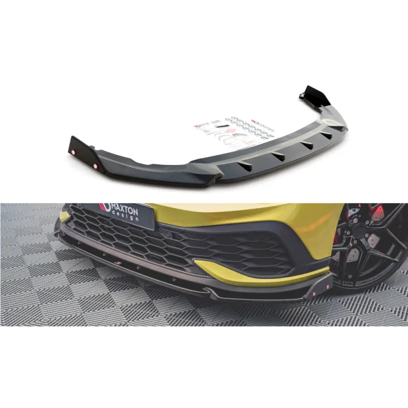 Front Splitter V.1 + Flaps Volkswagen Golf GTI Clubsport Mk8 Prix Choc