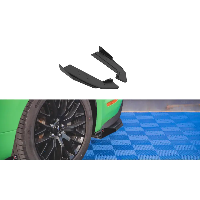 Certifié Street Pro Rear Side Splitters V.1 + Flaps Ford Mustang GT Mk6 Facelift
