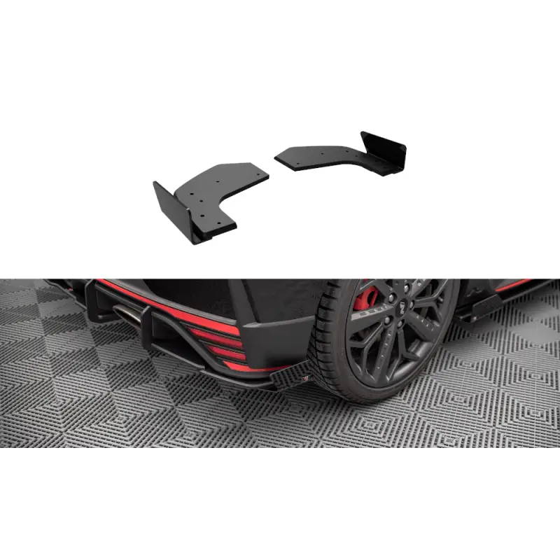 Meilleur Prix Street Pro Rear Side Splitters + Flaps Hyundai I20 N Mk3