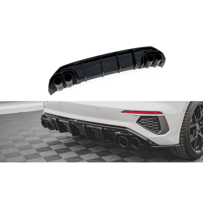 Must-Have Rear Valance + Exhaust Ends Imitation Audi A3 S-Line Sportback 8Y