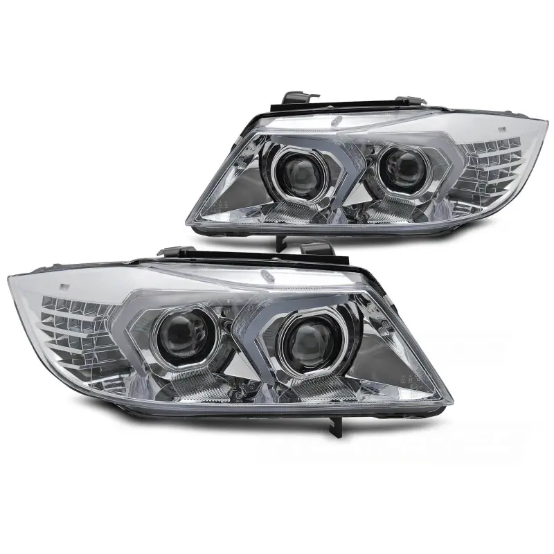 Phare Full LED Chrome Avant pour BMW E90/E91 2005-2008 Dernière Chance