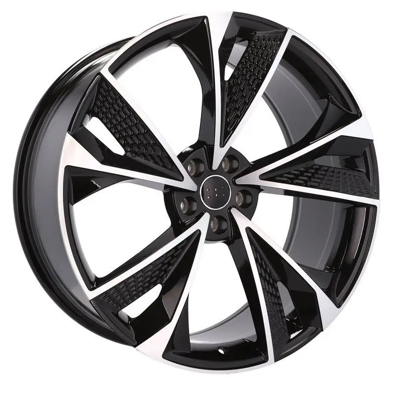 4 jantes 8.0 18 5x112 design Audi Fluotournage Noir Brillant Offre Spéciale
