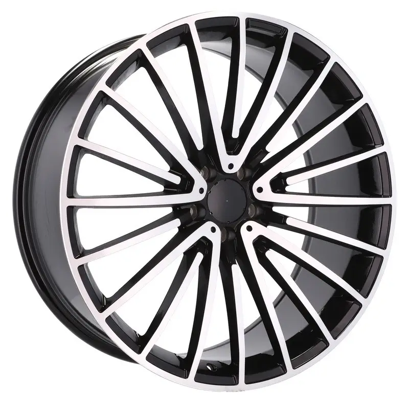 4 jantes 8.5 19 5x112 design Mercedes Fluotournage Noir Brillant Produit De Marque