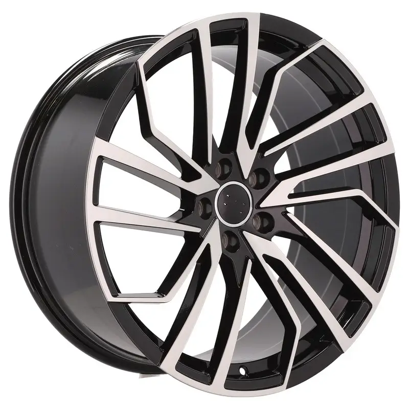 4 jantes 8.5 19 5x112 design Audi Fluotournage Noir Brillant Prix Cassé