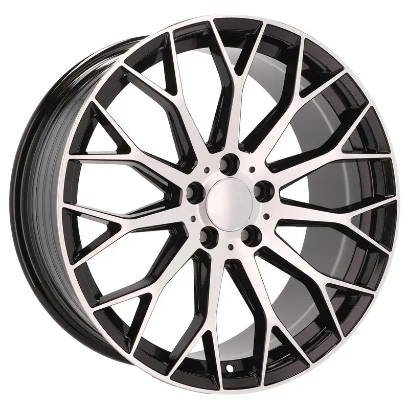 Vente Directe 4 jantes 8.0 18 5x112 design Mercedes Fluotournage Noir Brillant