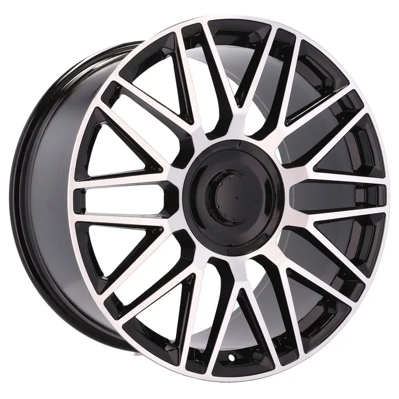 4 jantes 8.5 19 5x112 design Mercedes Fluotournage Noir Brillant Populaire