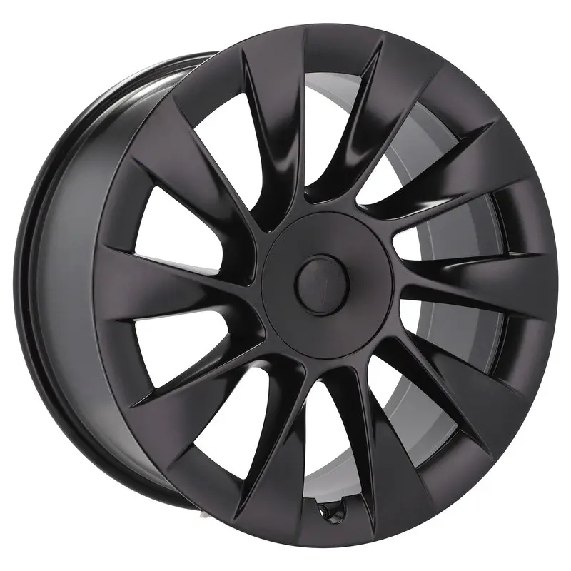 Nouvel Arrivage 4 jantes 9.5 20 5x114.3 design Tesla Fluotournage Noir Mat