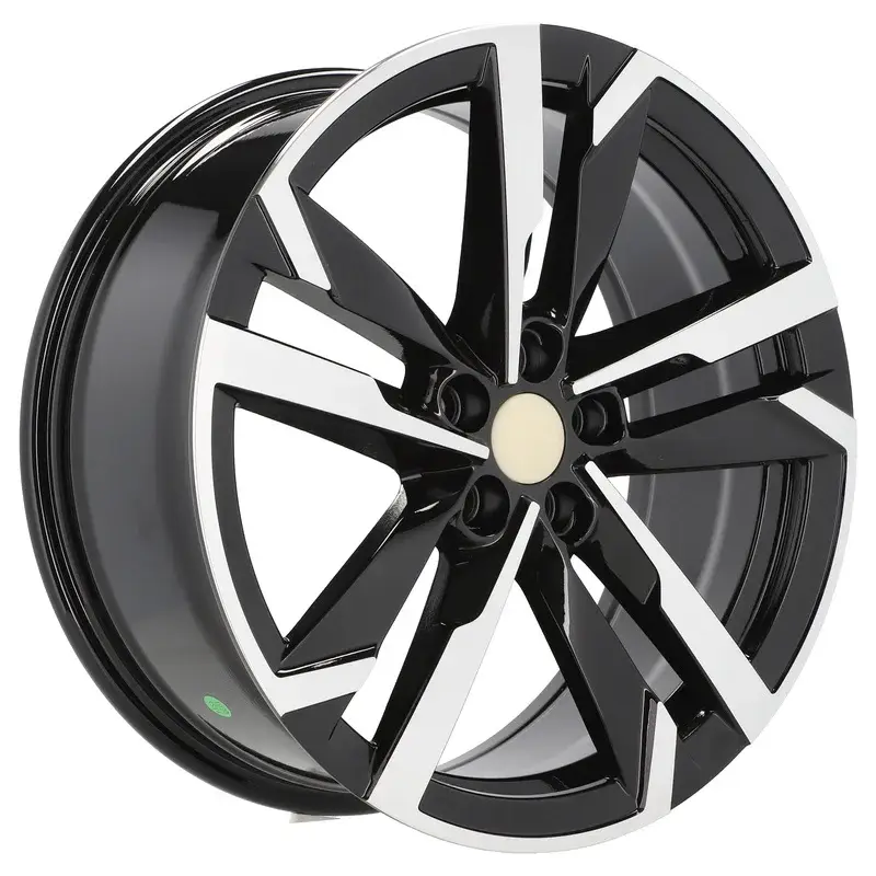 4 jantes 7.0 17 5x112 design Skoda Fluotournage Noir Brillant Promotion