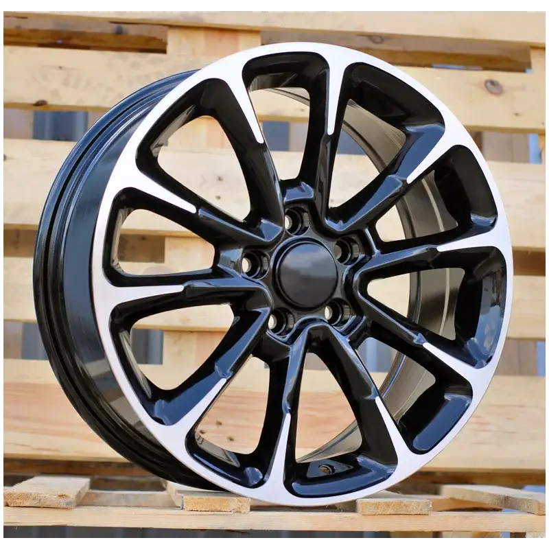 Certifié 4 jantes 7.0 17 5x110 design Fiat Noir Brillant