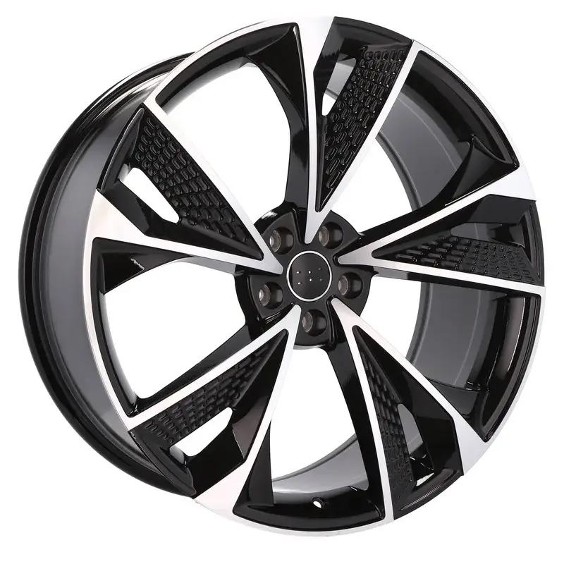 Remise 4 jantes 7.0 16 5x112 design Audi Fluotournage Noir Brillant