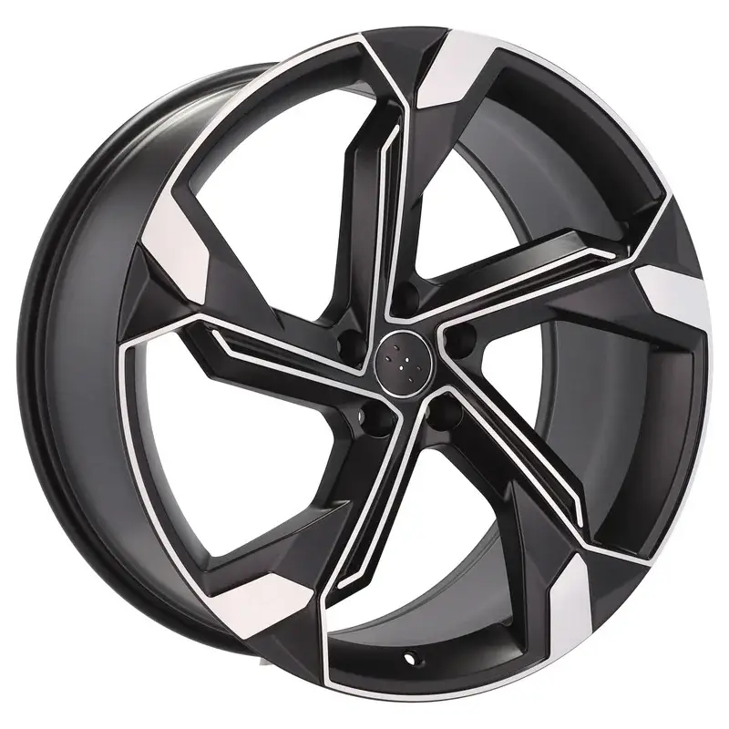 4 jantes 9.0 21 5x112 design Audi Fluotournage Noir Brillant Meilleur Prix