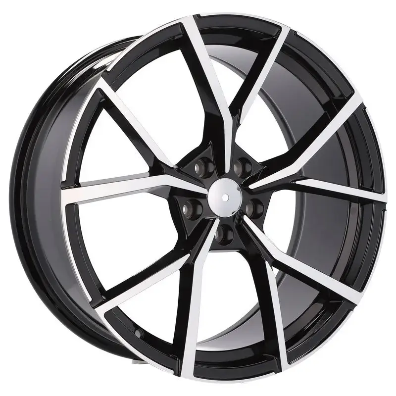 4 jantes 8.0 19 5x112 design Volkswagen Fluotournage Noir Brillant Offre Spéciale