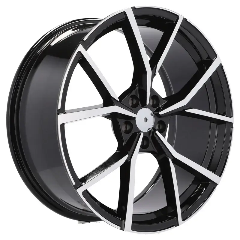 4 jantes 7.0 17 5x112 design Volkswagen Fluotournage Noir Brillant Petit Prix