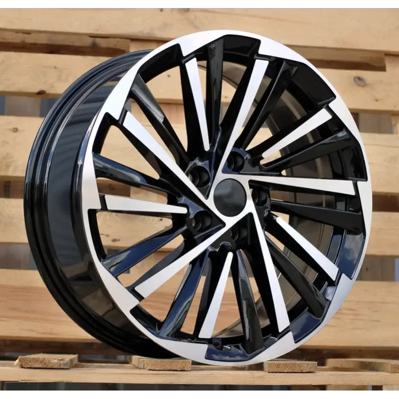 Meilleur Prix 4 jantes 7.0 17 5x112 design Skoda Fluotournage Noir Brillant