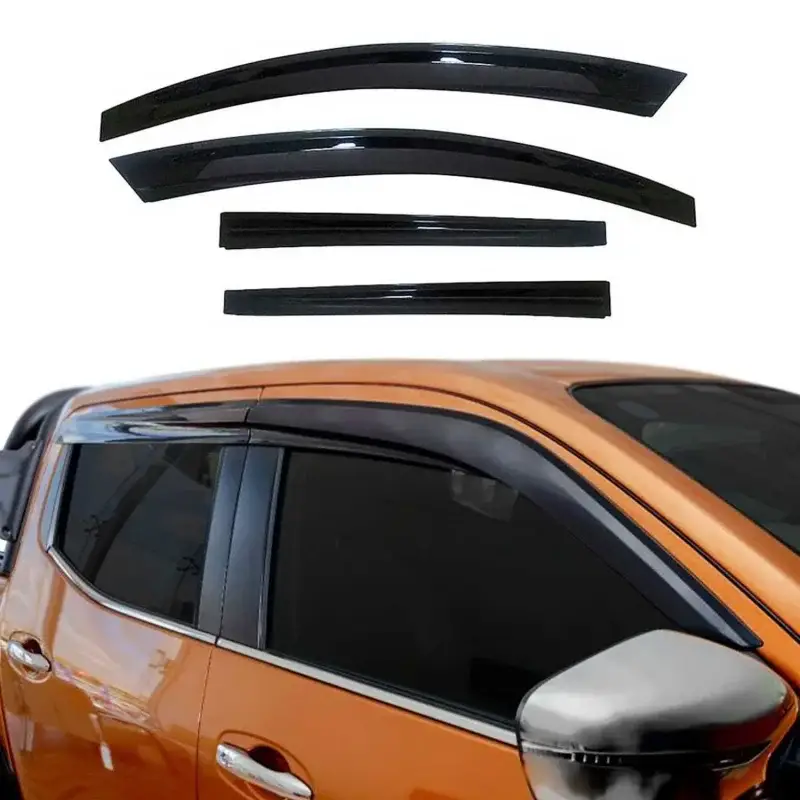 4 PCS Déflecteur d'air pour VW Amarok 2010-2020 en Acrylique Noir Prix Cassé