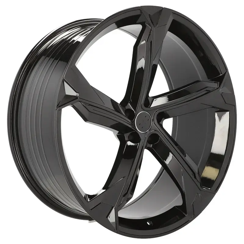 4 jantes 9.5 22 5x112 design Audi Fluotournage Noir Brillant Commander Vite