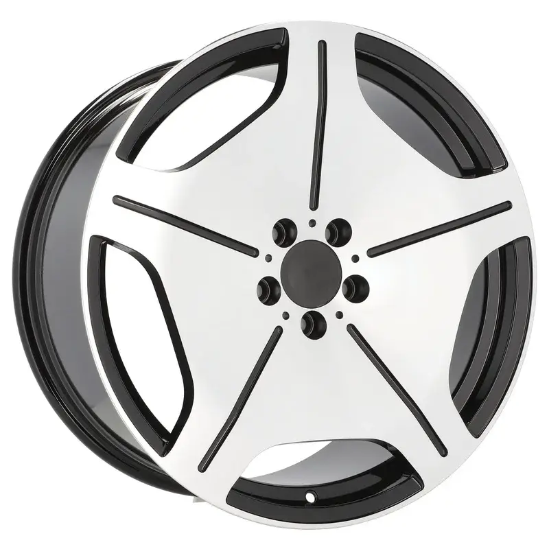 Certifié 4 jantes 8.5 19 5x112 design Mercedes Fluotournage Noir Brillant