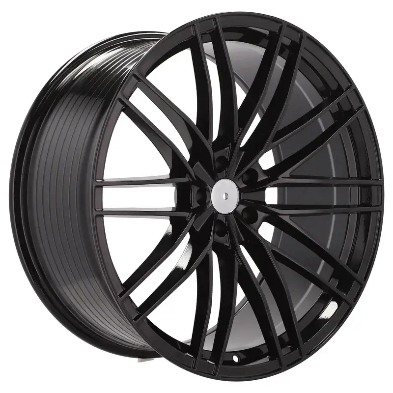 4 jantes 8.5 19 5x112 design Audi Fluotournage Noir Brillant Populaire