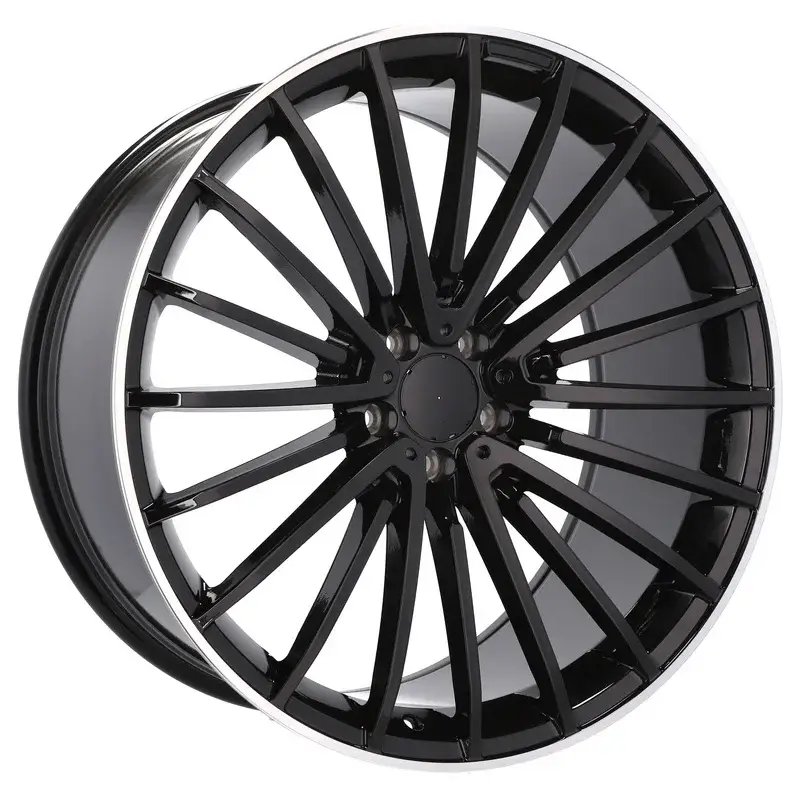 Meilleur Prix 4 jantes 9.5 19 5x112 design Mercedes Fluotournage Noir Brillant