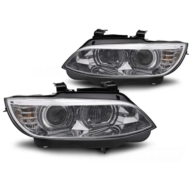 Feux de Phare Xenon Jaunes LED Chrome DRL pour BMW E92 / E93 06-10 Achat Immédiat