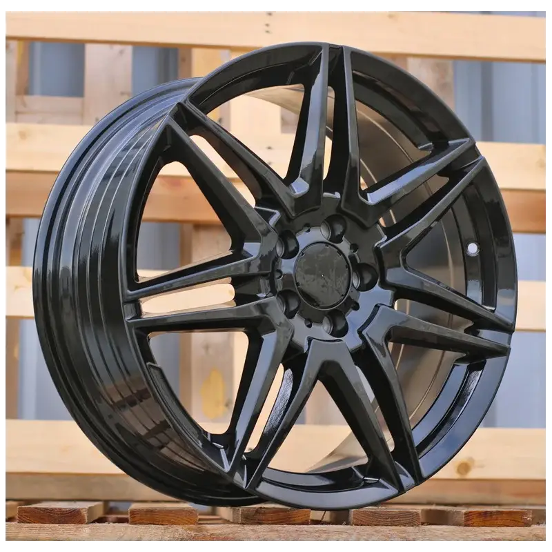 4 jantes 8.0 19 5x112 design Mercedes Fluotournage Noir Brillant Nouvel Arrivage