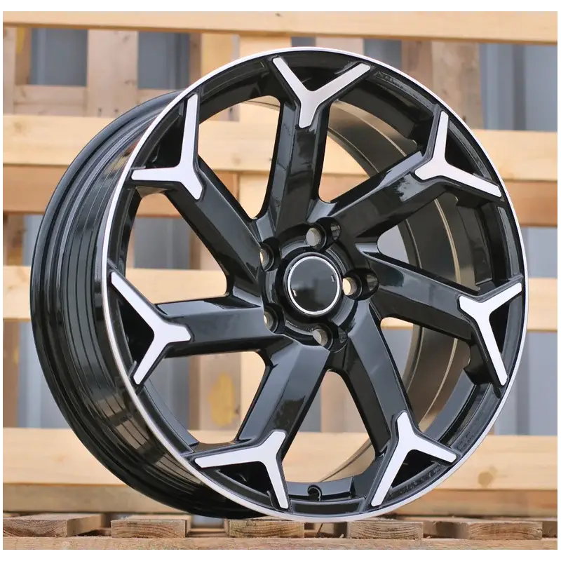 4 jantes 8.0 18 5x114.3 design Toyota Fluotournage Noir Brillant Vente Flash
