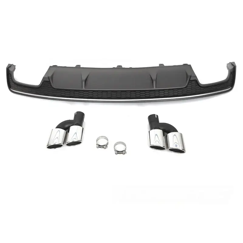 Diffuseur Twin Outlet Argent Noir Sport S pour Audi A7 C7 14-18 Nouveauté