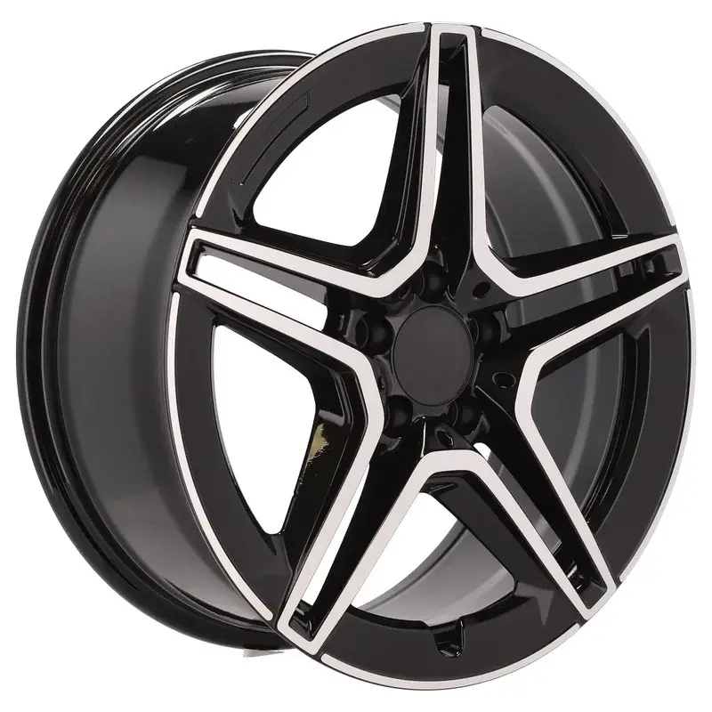 Nouvelle Collection 4 jantes 8.0 18 5x112 design Mercedes Fluotournage Noir Brillant