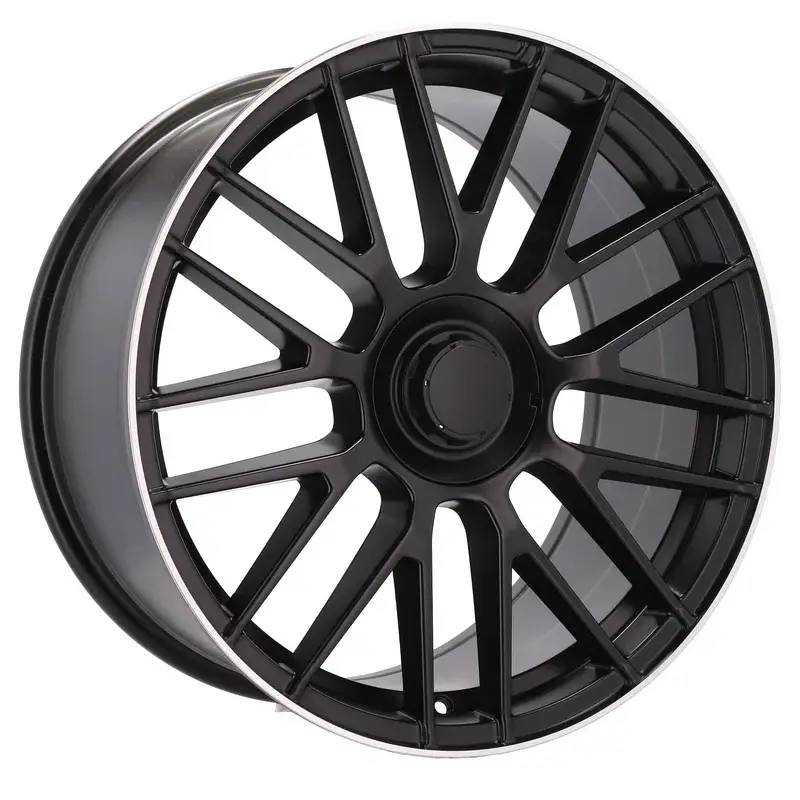 4 jantes 7.5 17 5x112 design Mercedes Fluotournage Noir Mat Expédition Rapide