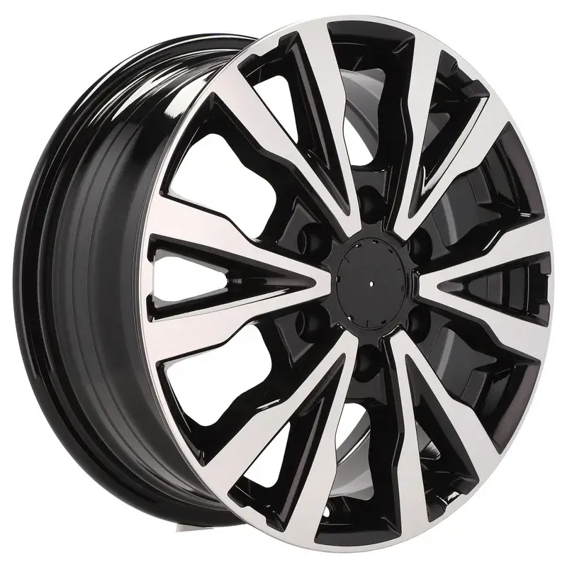 4 jantes 6.5 16 6x120 design Volkswagen Fluotournage Noir Brillant Soldes