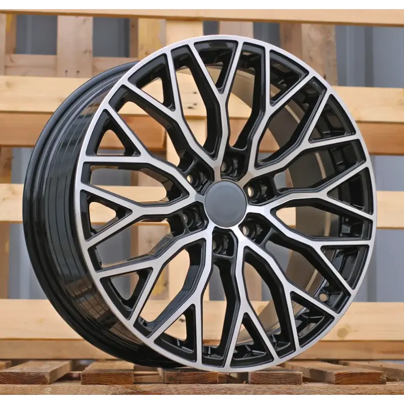 Petit Prix 4 jantes 8.0 18 6x120 design Ford Fluotournage Noir Brillant