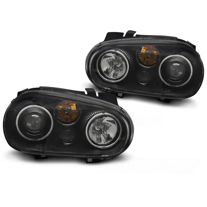 Quantité Limitée Projecteurs Angel Eyes CCFL Noirs pour VW Golf IV 1997-2003
