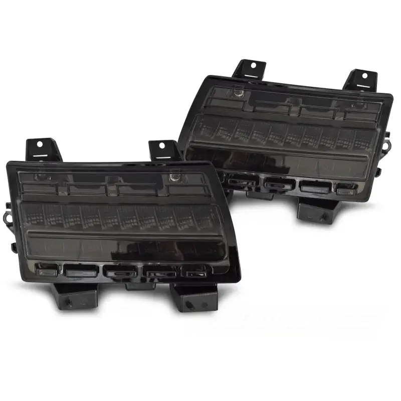 Seulement Aujourd’hui Feux de jour séquentiels avant fumés pour Jeep Wrangler JL 18-23