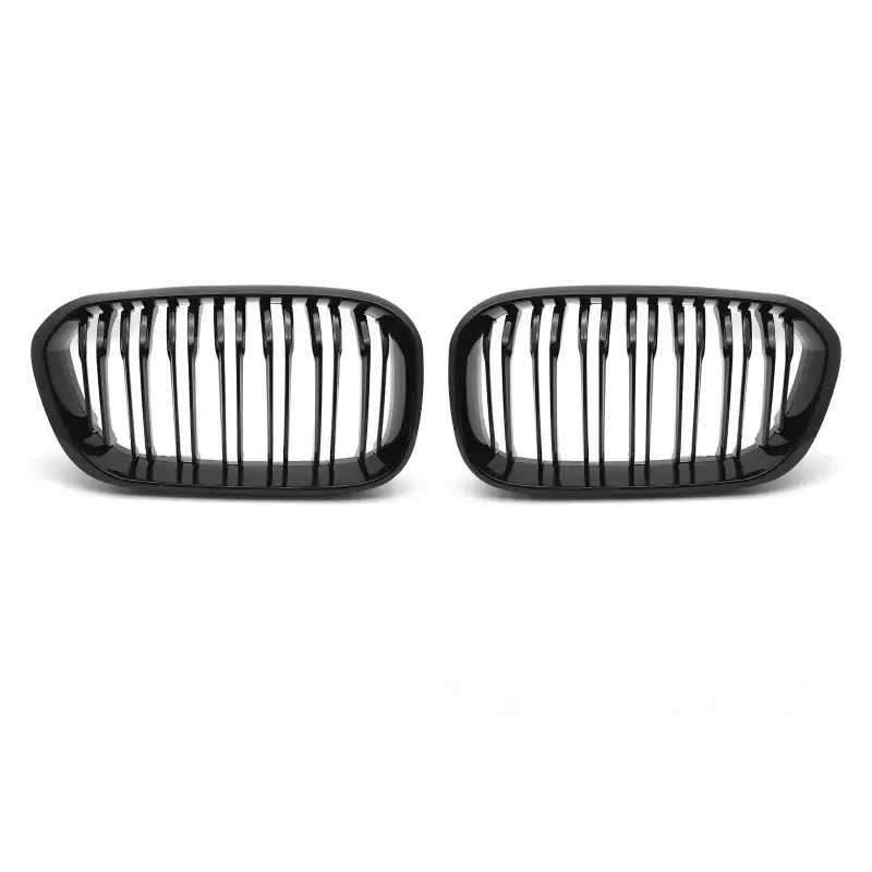 Grille Sport Brillante Noire Double Bar Pour BMW F20 / F21 LCI 15-18 Pas Cher