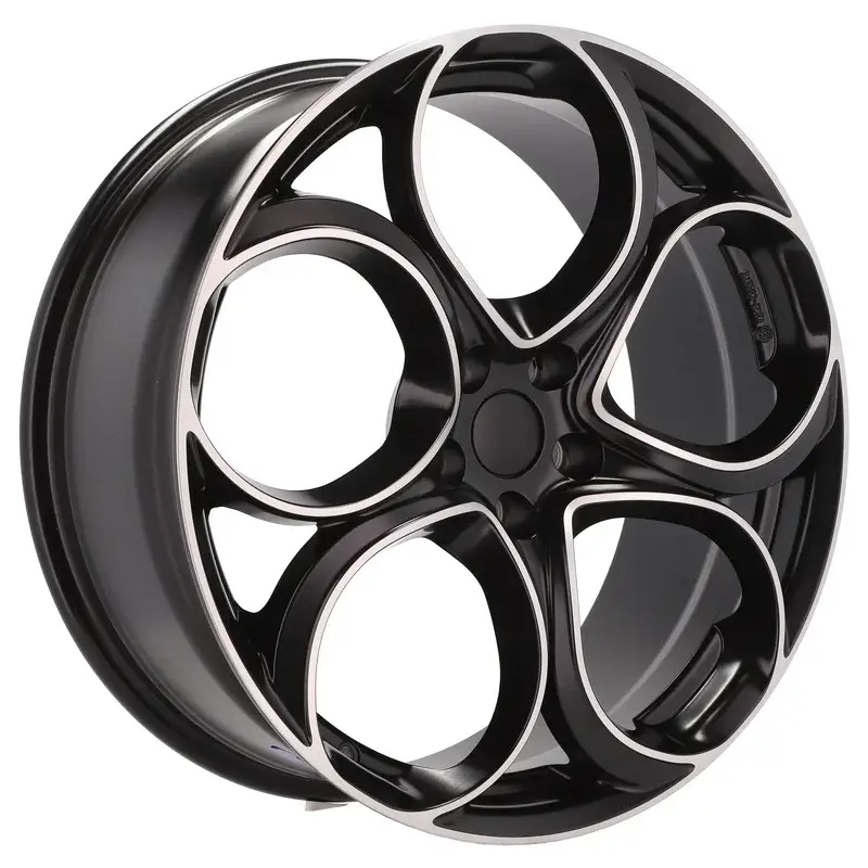 4 jantes 8.0 19 5x110 design Alfa Romeo Fluotournage Noir Mat Petit Prix