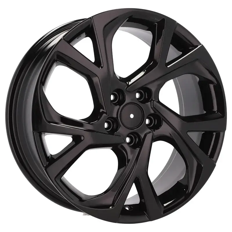 4 jantes 7.0 17 5x114.3 design Toyota Fluotournage Noir Brillant Bon Marché