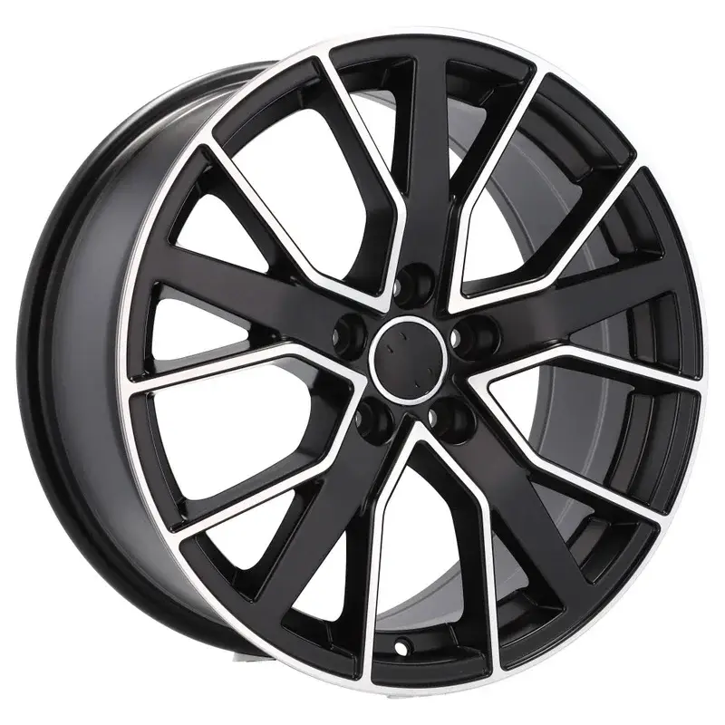 Réduction 4 jantes 8.5 19 5x112 design Audi Fluotournage Noir Brillant