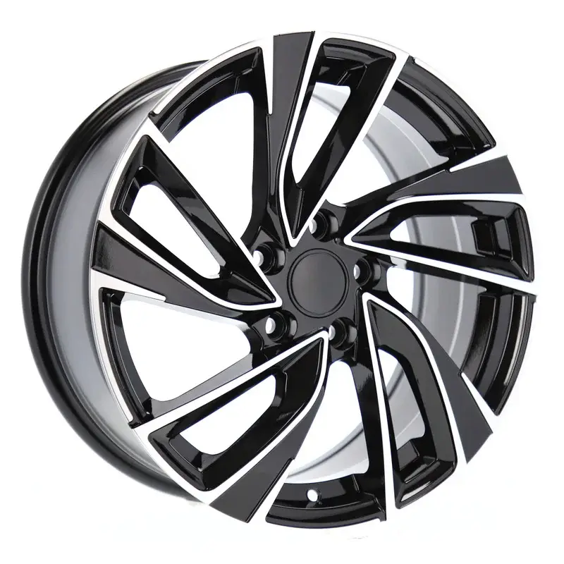 4 jantes 7.0 17 5x100 design Volkswagen Fluotournage Noir Brillant Usine Directe