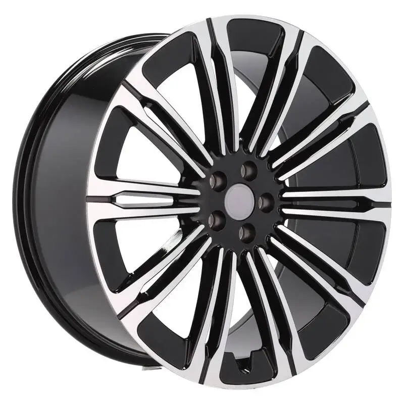 4 jantes 9.5 22 5x108 design Land Rover Fluotournage Noir Brillant Meilleur Choix