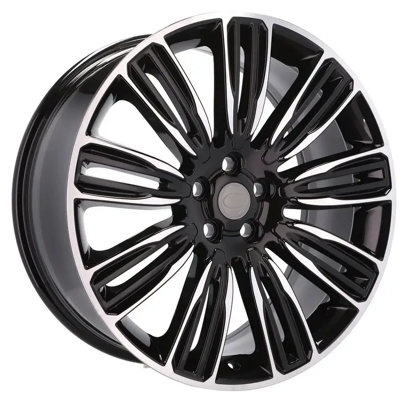 Promotion 4 jantes 9.5 22 5x120 design Land Rover Fluotournage Noir Brillant