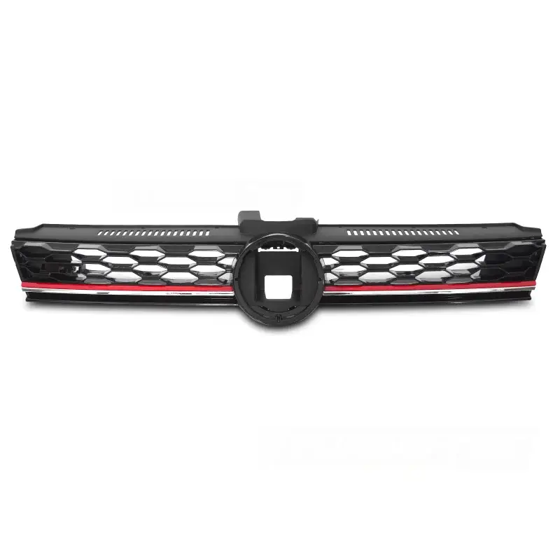 Grille Sport Acc Glossy Black avec Ligne Rouge pour VW Golf 7 17-19 Commander Maintenant