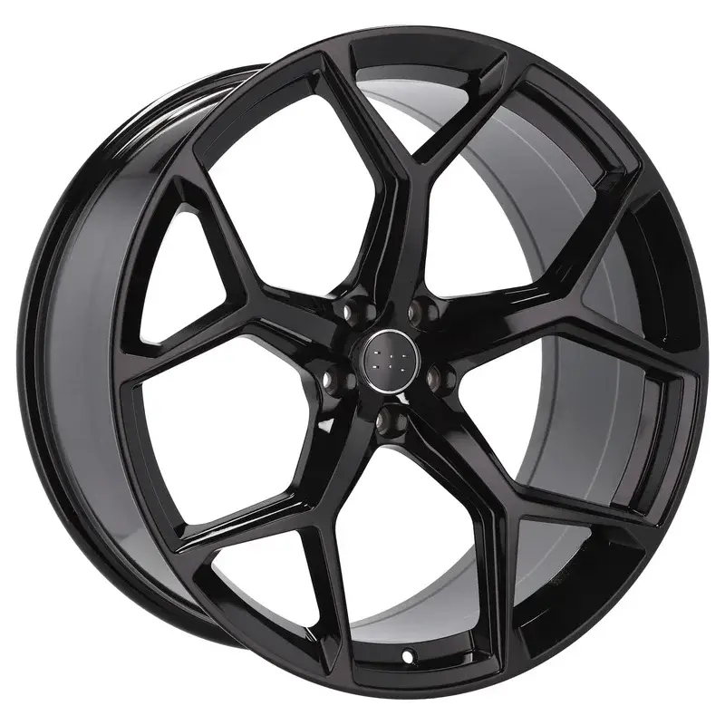 4 jantes 8.5 19 5x112 design Audi Fluotournage Noir Brillant Vente Directe