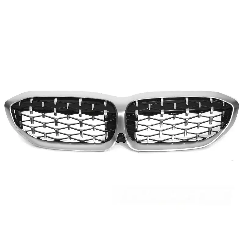 Grille Diamond Silver Mat Chrome Avant pour BMW G20 / G21 19-22 Usine Directe