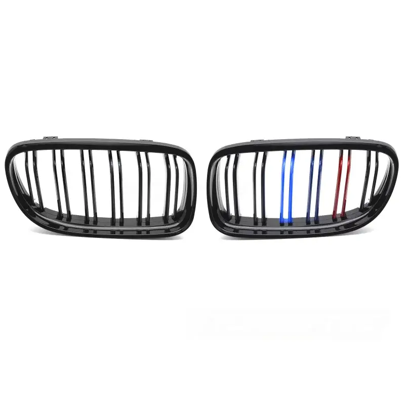 Grille Sport Glossy Black Tri-Colour Double Bar Pour BMW E90 E91 09-11 Bon Plan