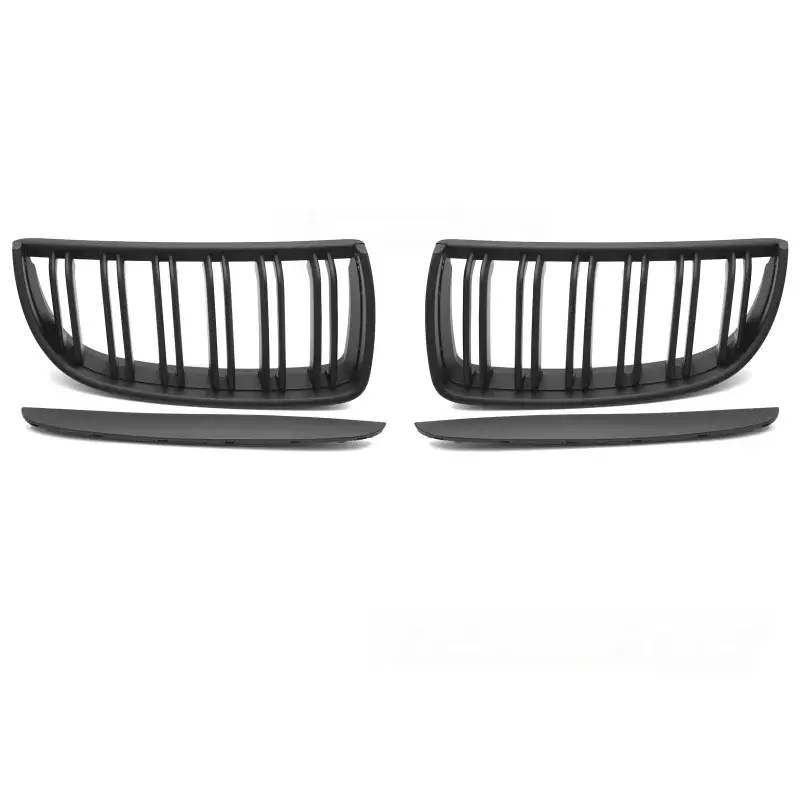 Grille Sport Noire Mat Double Bar Pour BMW E90 / E91 05-08 Bon Marché