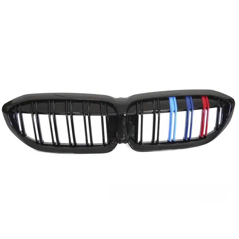 Expédié Aujourd’hui Grille Sport Noir Brillant Tri-Color Barres Doubles pour BMW G20/G21 19-22