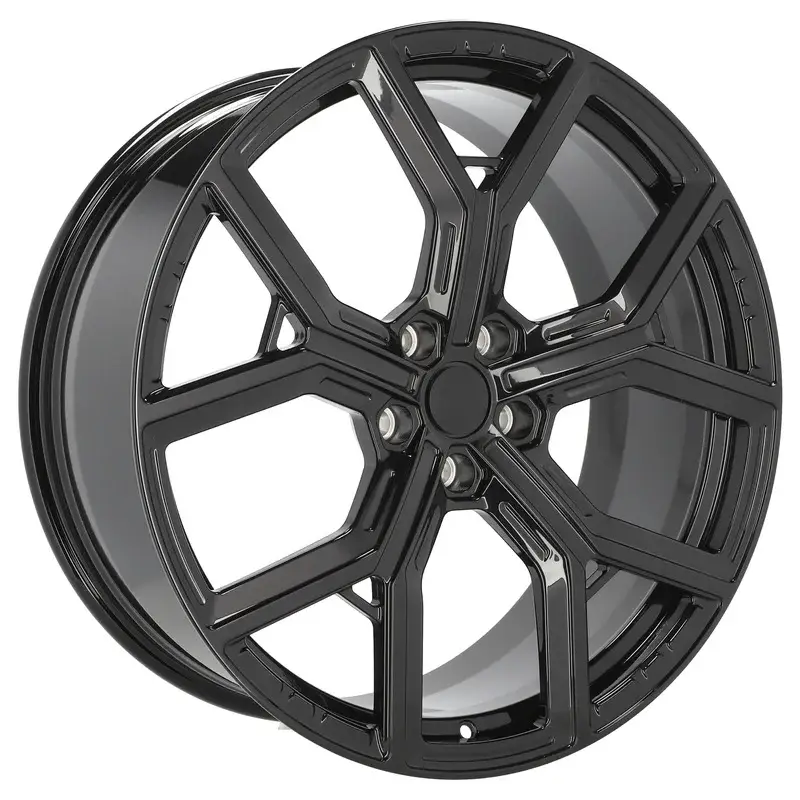 Meilleure Vente 4 jantes 9.5 22 5x120 design Land Rover Forgé Noir Brillant