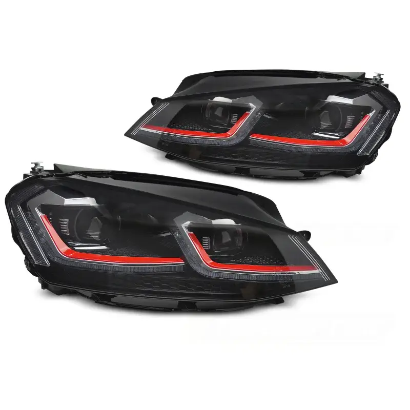 Feux de jour LED rouges séquentiels pour VW Golf VII 2013-2017 Prix Bas