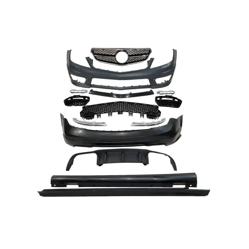 Remise Kit De Carrosserie Mercedes W204 4P 2007-2013 look AMG C63 Calandre